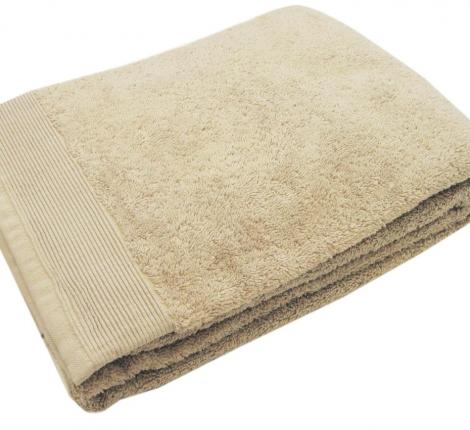 Полотенце махровое "Blanc des Vosges" UNI SABLE (бежевый-серый), 100х150