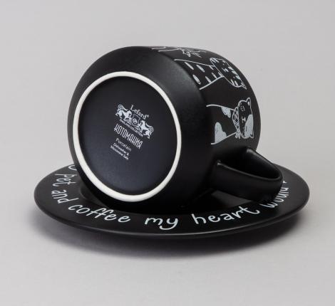 Чайный набор "КОТЫ" чёрный