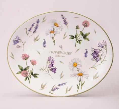 Блюдо овальное "FLOWER STORY", 31,5*25,5*3 см