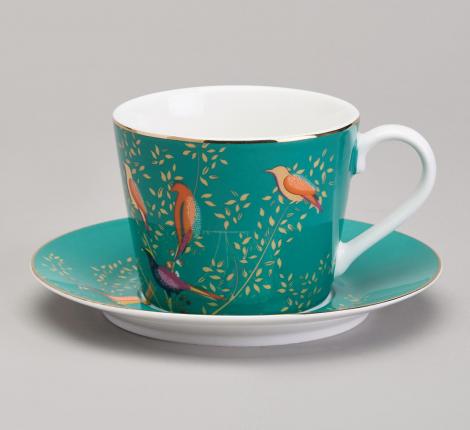 Чайная пара "GOLDEN BIRDS" 419-125, 220 мл