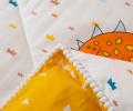 Постельное белье с одеялом детское &quot;Sofi de Marko&quot; Дино (желтый) Сатин, 1,5 спальный