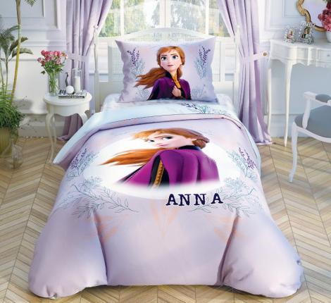 Постельное белье детское &quot;TAC&quot; Frozen 2 Double Color Anna Ранфорс, 1,5-спальное