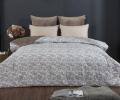 Постельное белье с одеялом "Kazanov.A." Остин (бежевый платина) Велюр/Egypt Cotton, Семейный