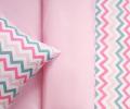 Постельное белье "Siberia" Зигзаг (розовый) Ранфорс, 1,5 спальный