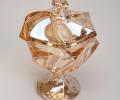 Блюдо с крышкой на ножке "BOHEMA" AMBER, диаметр 11,5 см