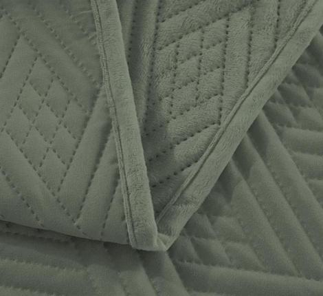 Покрывало из вареного бархата "KARTEKS" 03, 230х250 (зеленый)