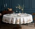 Скатерть круглая с пропиткой "ЛАВАНДОВАЯ ВЕСНА", 220 см