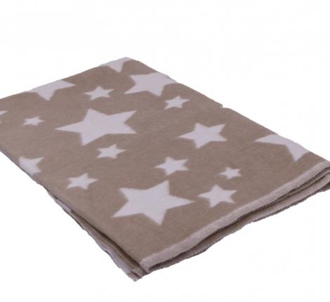 Одеяло Хлопок100% Звезды бежевый 10-7, 100x140