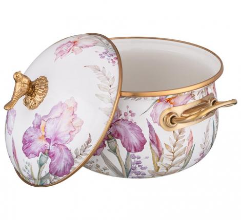 Кастрюля эмалированная с крышкой "IRISES" 950-752, 2,8 л