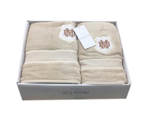 Комплект полотенец 30*50/50*100/70*140 Maison D'or "ALAIN" бежевый