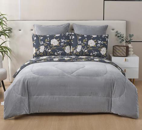 Постельное белье с одеялом "Sofi de Marko" Роберто №39 Велюр/Сатин, Евро