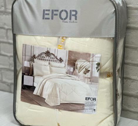 Постельное бельё c одеялом EFOR SATEN KREM (кремовый), Евро