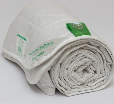 Одеяло лёгкое Лежебока "ЛЁН и БАМБУК" в сатине, 172х205