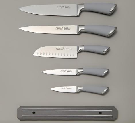 Набор кухонных ножей "МОНБЛАН" с магнитным держателем 911-042, 6 предметов