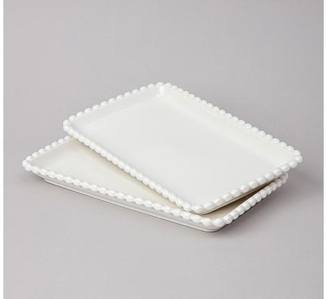Набор прямоугольных блюд 2 шт. "PEARL", 25*14,5*2,5 см