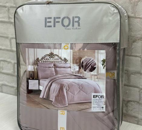 Постельное бельё c одеялом EFOR SATEN LEYLAK (сиреневый), Евро
