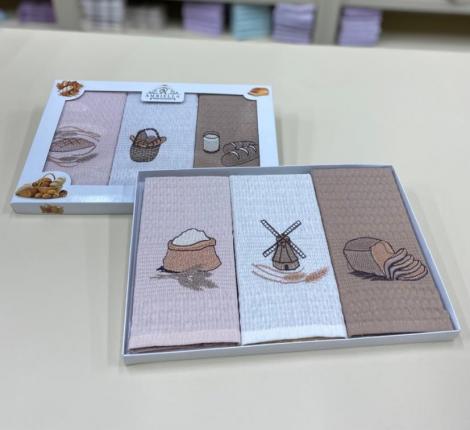 Набор вафельных салфеток "AMBIELLA" ХЛЕБ, 40х60-3 шт.