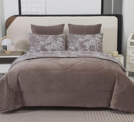 Постельное белье с одеялом "Sofi de Marko" Роберто №19 Велюр/Сатин, 1,5 спальный