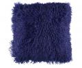 Подушка "Tibetan Navy Blue" (синяя) мех тибетской козы, 40x40