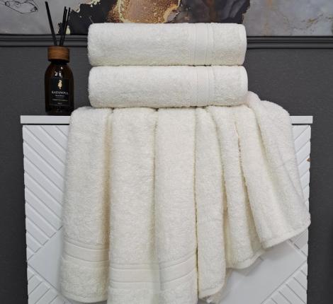 Комплект махровых полотенец "Kazanov.A." Arno (жемчуг), 50х90+70х140