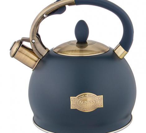 Чайник со свистком "ТЮДОР" 937-841, 3,0 л (ночной синий)