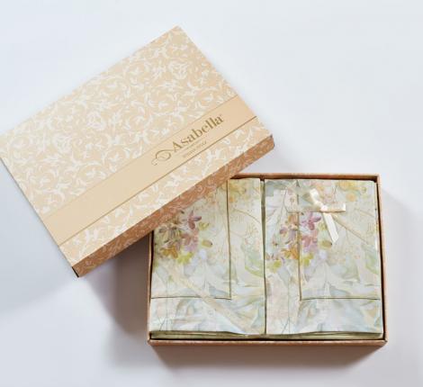 Постельное белье "Asabella" 2220-7 Фланель, Семейный