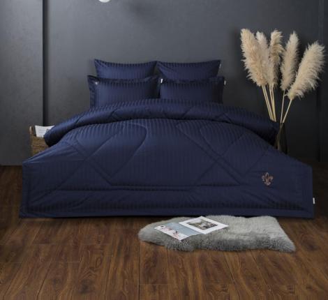 Постельное белье с одеялом "Kazanov.A." Stripe Le-Man (индиго) Страйп Сатин, Семейный