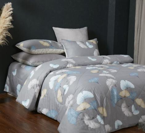 Постельное белье с одеялом "Kazanov.A." Мейбл (жемчуг платина) Велюр/Egypt Cotton, Евро