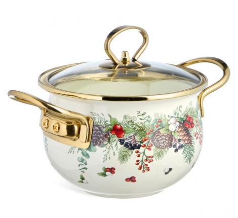 Кастрюля эмалированная со стеклянной крышкой "CELEBRATION", 1.5 л