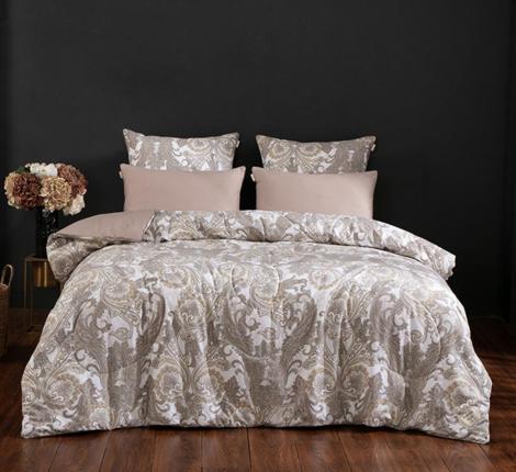 Постельное белье с одеялом "Kazanov.A." Орлеан (капучино жемчуг) Сатин, Евро