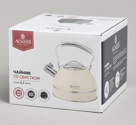 Чайник со свистком "AGNESS" 914-303, 2,7 л