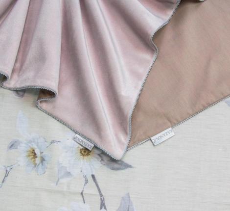 Постельное белье с одеялом "Kazanov.A." Вилма (бежевый жемчуг) Велюр/Egypt Cotton, 1,5 спальный