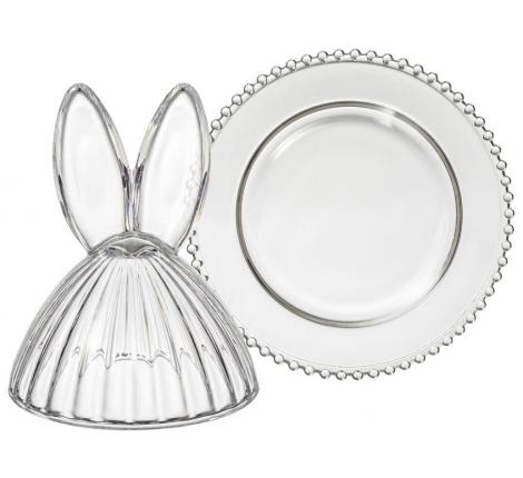 Блюдо сервировочное с крышкой "RABBIT FAMILY", 19,3*19,3*19 см