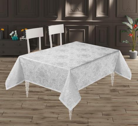 Скатерть "DO&CO" броде жаккард 160х300 BEGONYA, белый