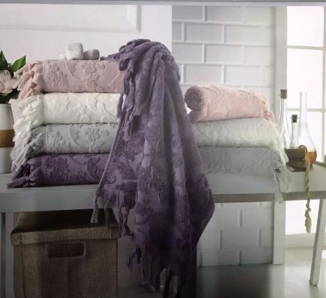 Комплект полотенец 50x100-85x150 Maison D'or "SANDA" фиолетовый