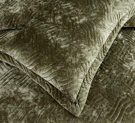 Покрывало "Sofi de Marko" Деварта (олива) Бархат, 160x220