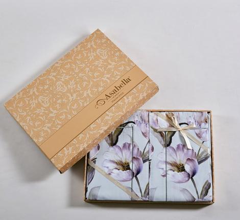 Постельное белье "Asabella" 2364-6 Мако-Сатин, Евро