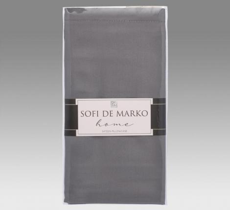 Наволочка "Sofi de Marko" Мармис (графит) Сатин, 70х70 (1шт)