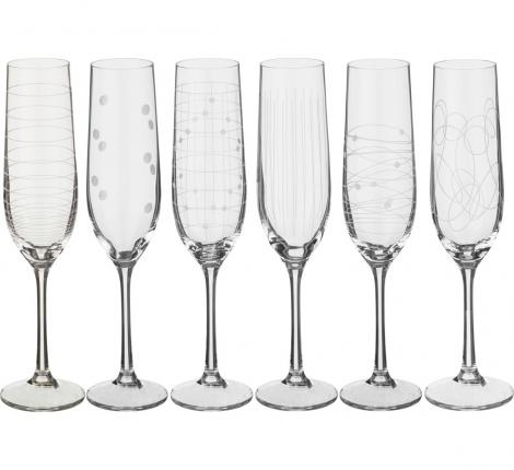 Набор бокалов для шампанского 6 штук &quot;ELEMENTS&quot; 190 мл