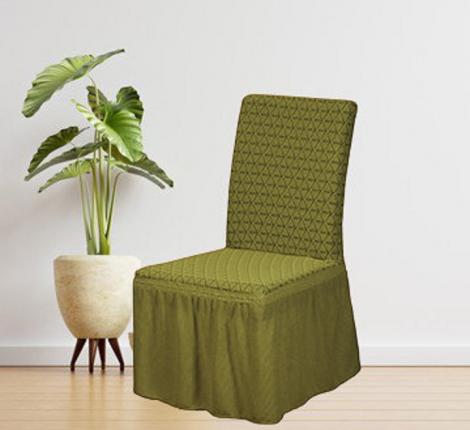 Комплект чехлов &quot;KARTEKS&quot; на стулья 6 шт. Asmina 06, зелёный