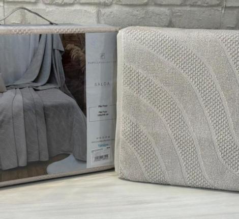 Покрывало махровое PUPILLA "SALDA" 180х240, тёмно-бежевый