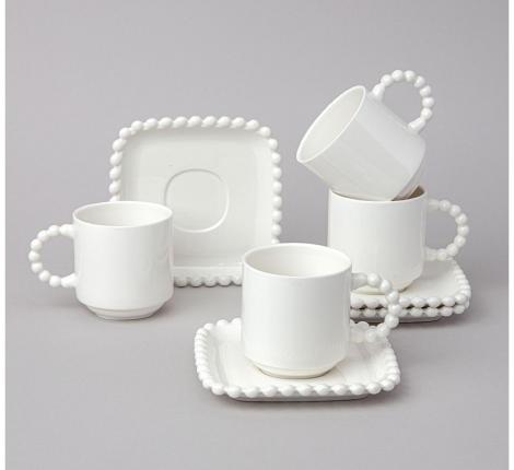 Чайный набор "PEARL"  на 4 персоны, 8 предметов (220 мл)