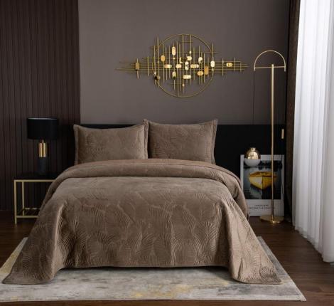 Покрывало "Sofi de Marko" Ноэль (капучино) Велюр, 160х220