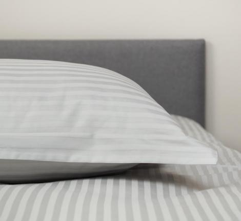 Постельное белье с одеялом "Sofi de Marko" Федерико (серый) Страйп Сатин, Семейный