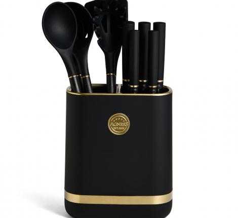 Набор кухонных ножей (5 шт.) и приборов "AGNESS" 671-221, 11 предметов