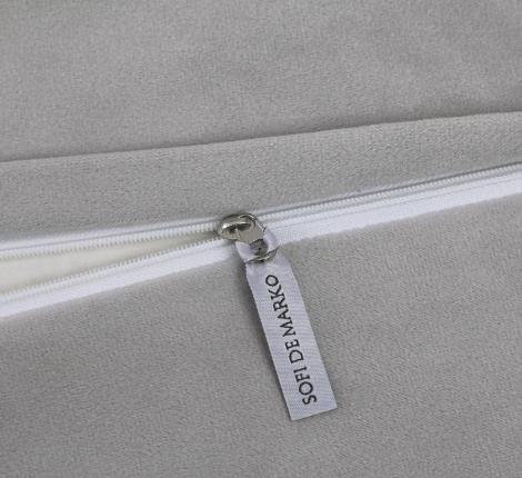 Постельное белье с одеялом "Sofi de Marko" Энрике (светло-серый) Велюр, 1,5 спальный