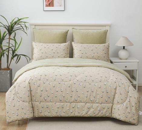 Постельное белье с одеялом "Sofi de Marko" Роберто №26 Велюр/Сатин, Семейный