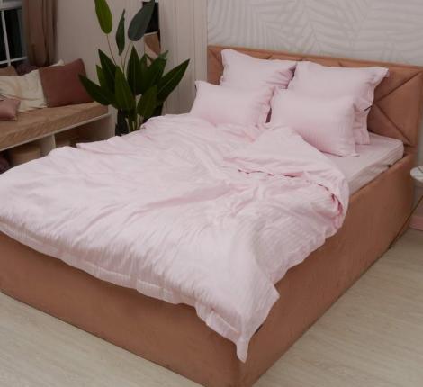 Постельное белье "Sofi de Marko" Моне (пудра) Страйп Сатин, 1,5 спальный