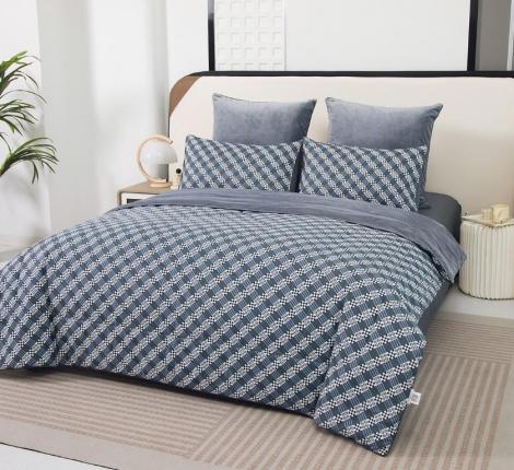 Постельное белье с одеялом "Sofi de Marko" Роберто №11 Велюр/Сатин, Семейный