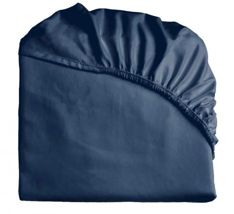 Простыня на резинке "Primavelle" Сатин ДеЛюкс 160х200, Темно-синий